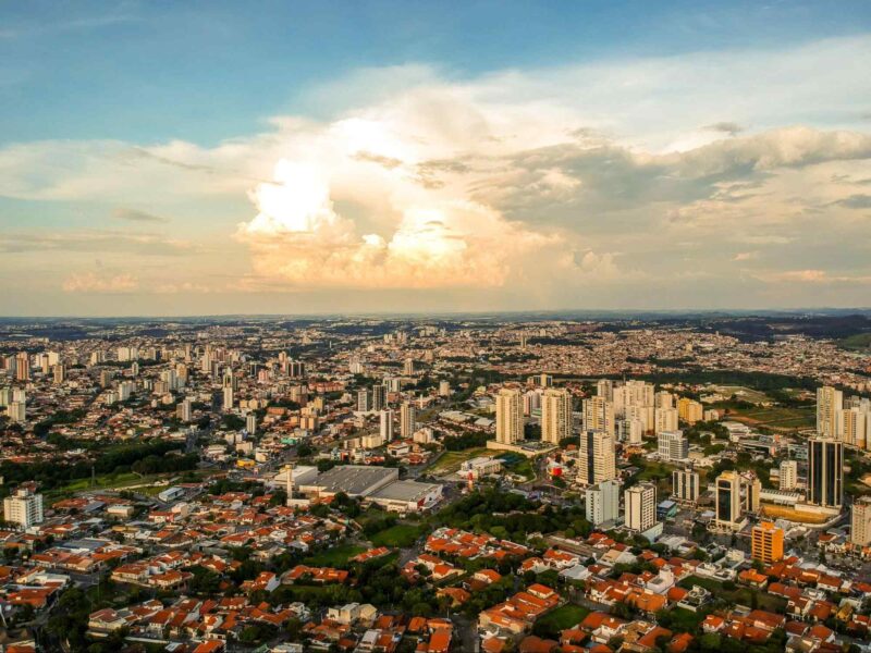 Vista aérea da cidade de Sorocaba, uma das melhores cidades do interior de SP.